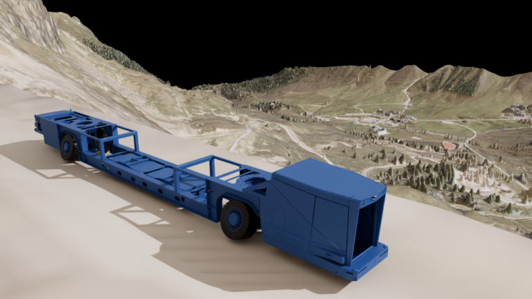 3D-Modell eines VirtuRail-Fahrzeugs